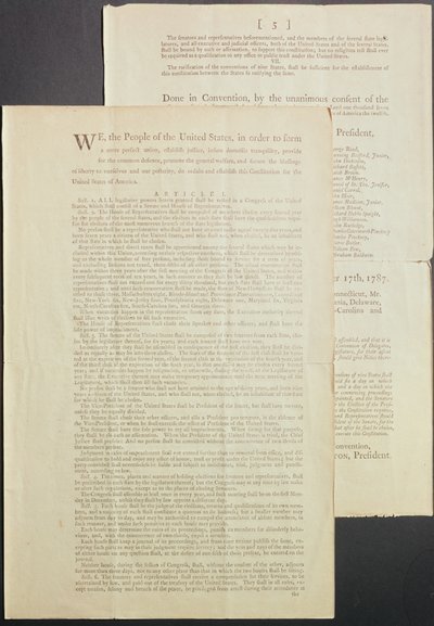 The United States Constitution, 1787 by American School